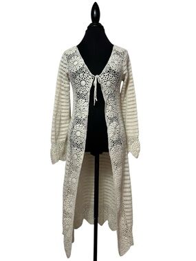 VENUS Silk Crochet Lace Cardigan